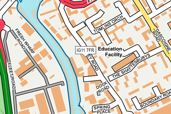 IG11 7FR map - OS OpenMap – Local (Ordnance Survey)