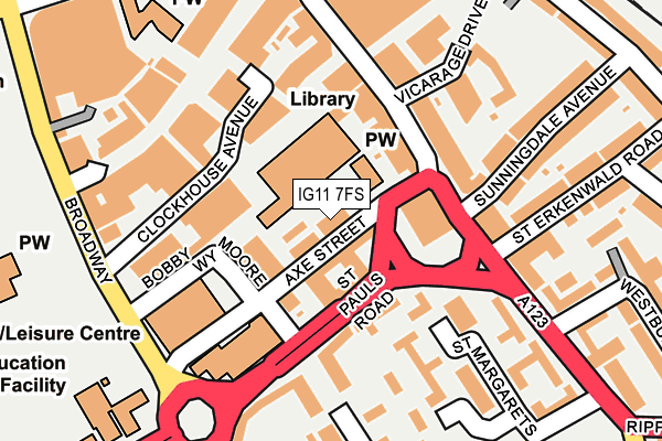 IG11 7FS map - OS OpenMap – Local (Ordnance Survey)