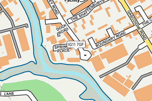 IG11 7GF map - OS OpenMap – Local (Ordnance Survey)