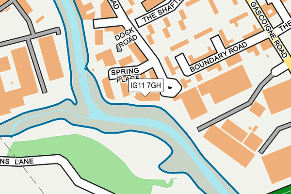 IG11 7GH map - OS OpenMap – Local (Ordnance Survey)
