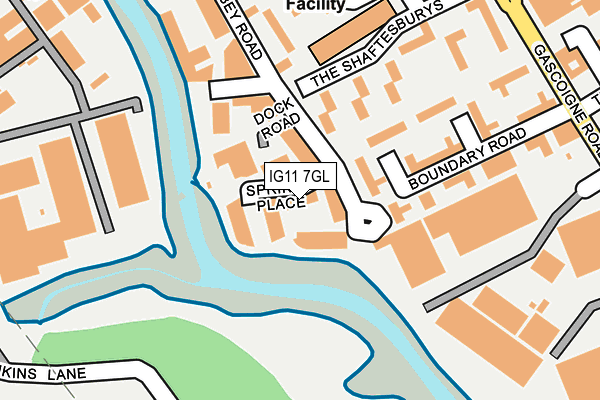 IG11 7GL map - OS OpenMap – Local (Ordnance Survey)