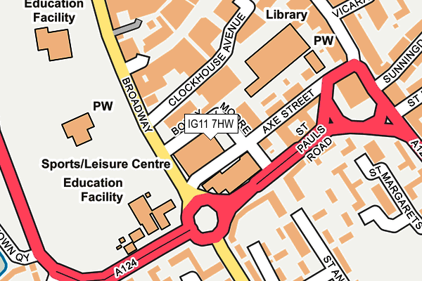 IG11 7HW map - OS OpenMap – Local (Ordnance Survey)