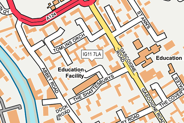 IG11 7LA map - OS OpenMap – Local (Ordnance Survey)