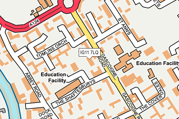 IG11 7LQ map - OS OpenMap – Local (Ordnance Survey)