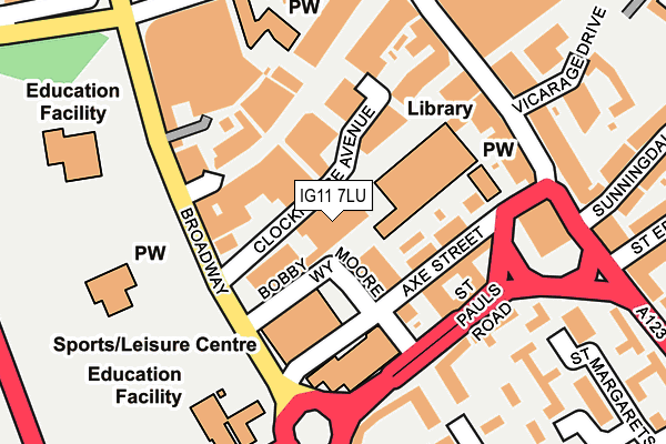 IG11 7LU map - OS OpenMap – Local (Ordnance Survey)