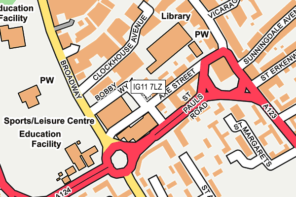 IG11 7LZ map - OS OpenMap – Local (Ordnance Survey)