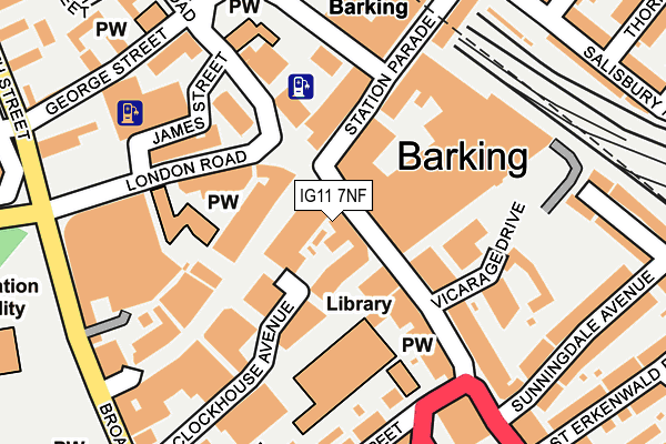 Map of NAIL STATION BARKING LTD at local scale