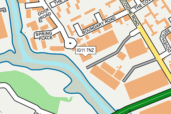 IG11 7NZ map - OS OpenMap – Local (Ordnance Survey)