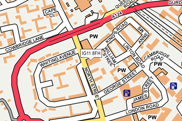 IG11 8FH map - OS OpenMap – Local (Ordnance Survey)