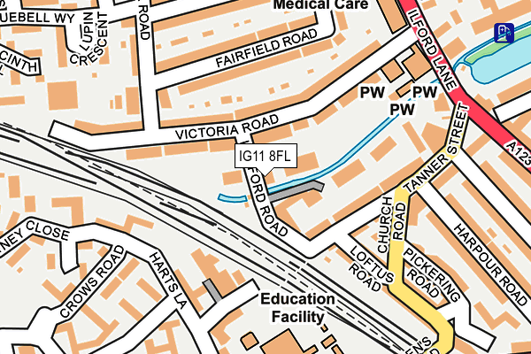 IG11 8FL map - OS OpenMap – Local (Ordnance Survey)