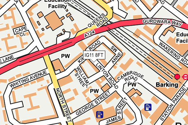 IG11 8FT map - OS OpenMap – Local (Ordnance Survey)
