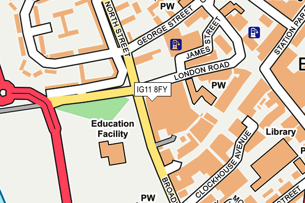 IG11 8FY map - OS OpenMap – Local (Ordnance Survey)