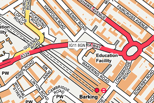 IG11 8GN map - OS OpenMap – Local (Ordnance Survey)