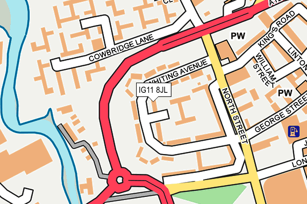IG11 8JL map - OS OpenMap – Local (Ordnance Survey)