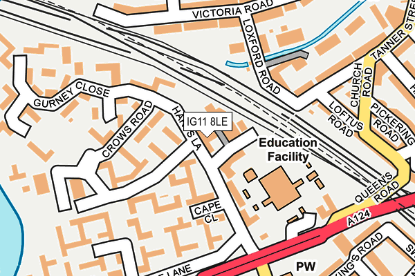 IG11 8LE map - OS OpenMap – Local (Ordnance Survey)