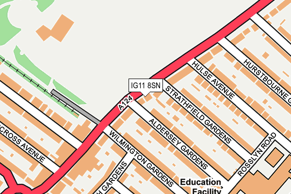 IG11 8SN map - OS OpenMap – Local (Ordnance Survey)
