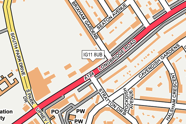 IG11 8UB map - OS OpenMap – Local (Ordnance Survey)
