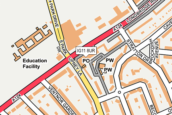 IG11 8UR map - OS OpenMap – Local (Ordnance Survey)