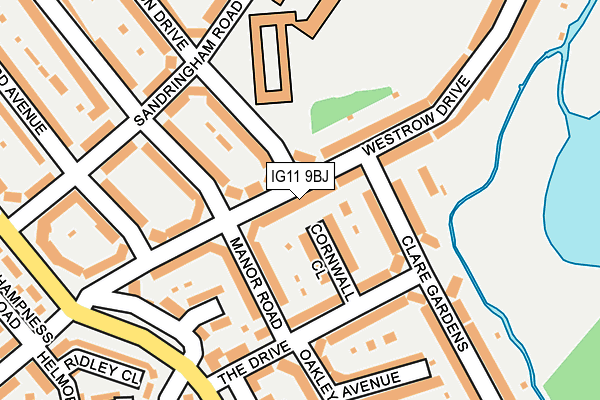IG11 9BJ map - OS OpenMap – Local (Ordnance Survey)