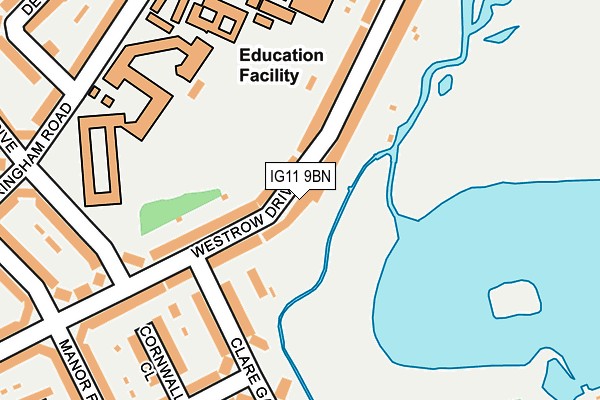 IG11 9BN map - OS OpenMap – Local (Ordnance Survey)