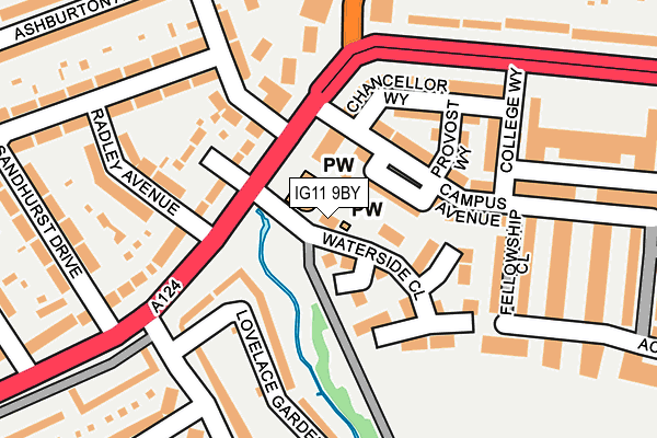 IG11 9BY map - OS OpenMap – Local (Ordnance Survey)