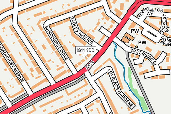 IG11 9DD map - OS OpenMap – Local (Ordnance Survey)