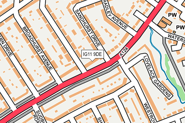 IG11 9DE map - OS OpenMap – Local (Ordnance Survey)