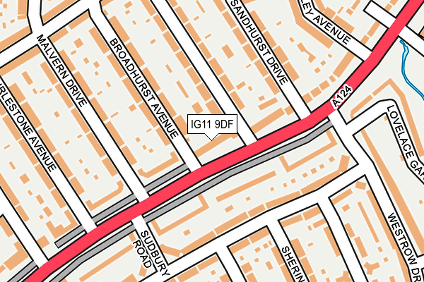 IG11 9DF map - OS OpenMap – Local (Ordnance Survey)