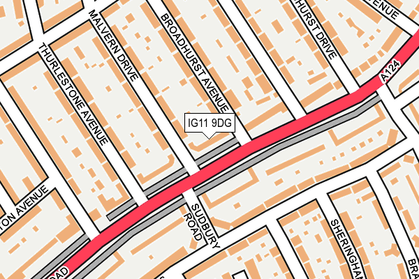 IG11 9DG map - OS OpenMap – Local (Ordnance Survey)