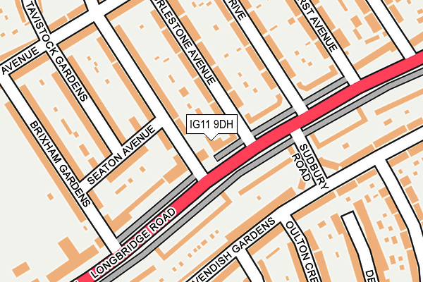 IG11 9DH map - OS OpenMap – Local (Ordnance Survey)