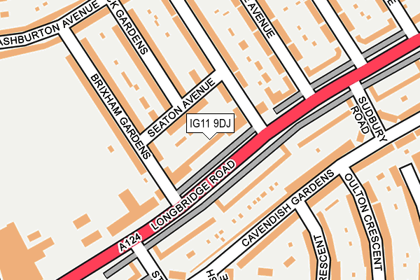 IG11 9DJ map - OS OpenMap – Local (Ordnance Survey)