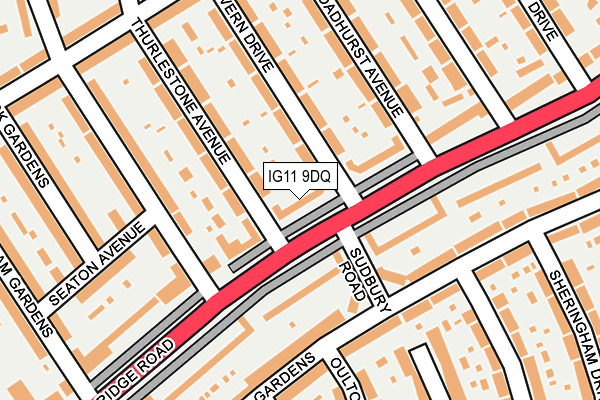 IG11 9DQ map - OS OpenMap – Local (Ordnance Survey)