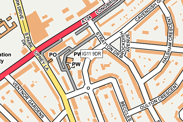 IG11 9DR map - OS OpenMap – Local (Ordnance Survey)