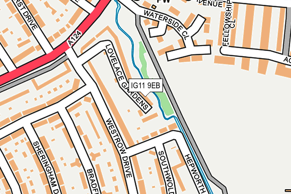 IG11 9EB map - OS OpenMap – Local (Ordnance Survey)