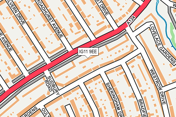 IG11 9EE map - OS OpenMap – Local (Ordnance Survey)