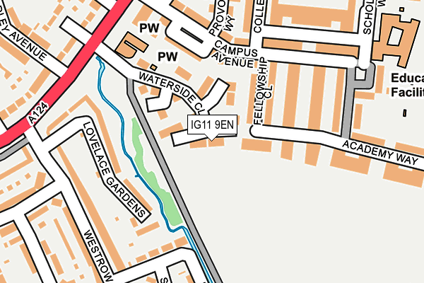 IG11 9EN map - OS OpenMap – Local (Ordnance Survey)