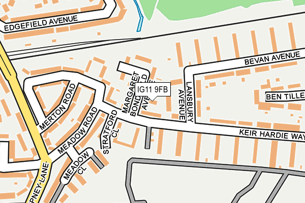 IG11 9FB map - OS OpenMap – Local (Ordnance Survey)