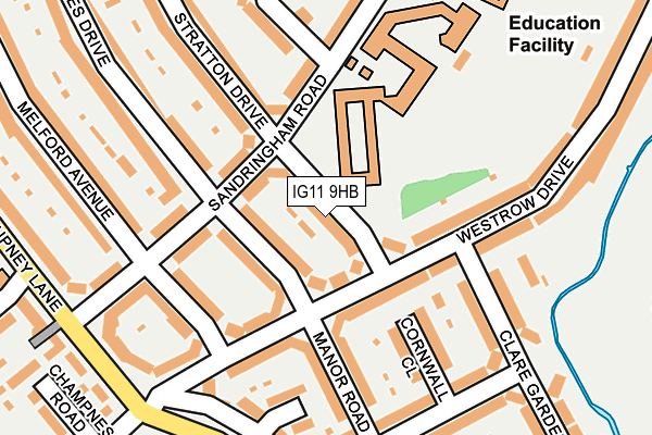 IG11 9HB map - OS OpenMap – Local (Ordnance Survey)