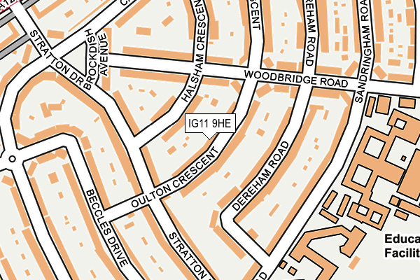 IG11 9HE map - OS OpenMap – Local (Ordnance Survey)