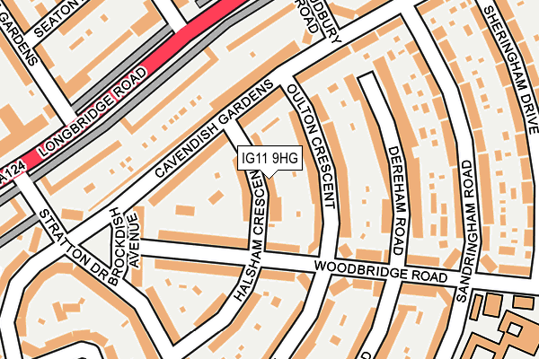 IG11 9HG map - OS OpenMap – Local (Ordnance Survey)