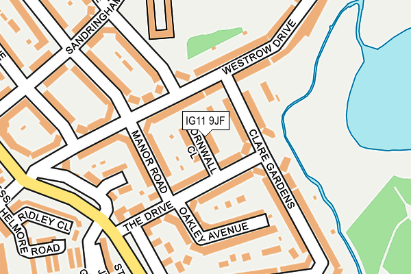 IG11 9JF map - OS OpenMap – Local (Ordnance Survey)