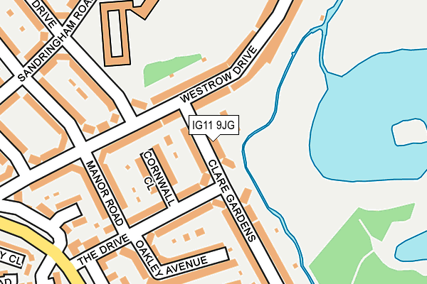 IG11 9JG map - OS OpenMap – Local (Ordnance Survey)