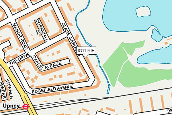 IG11 9JH map - OS OpenMap – Local (Ordnance Survey)