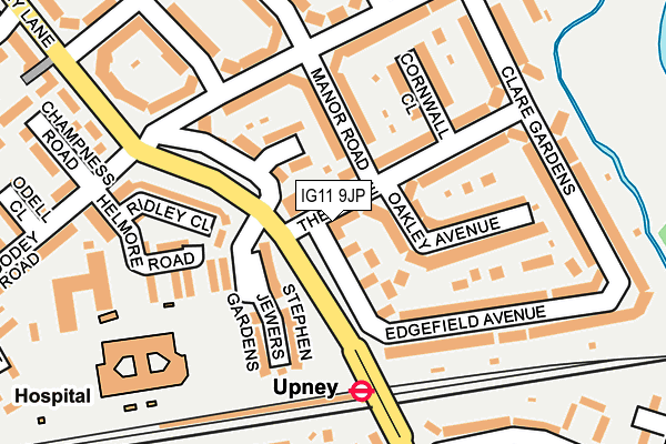 IG11 9JP map - OS OpenMap – Local (Ordnance Survey)