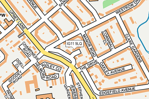IG11 9LQ map - OS OpenMap – Local (Ordnance Survey)