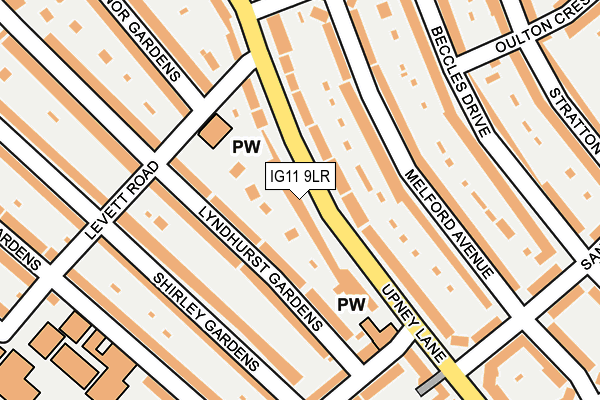 IG11 9LR map - OS OpenMap – Local (Ordnance Survey)