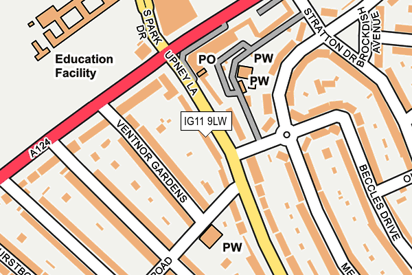 IG11 9LW map - OS OpenMap – Local (Ordnance Survey)