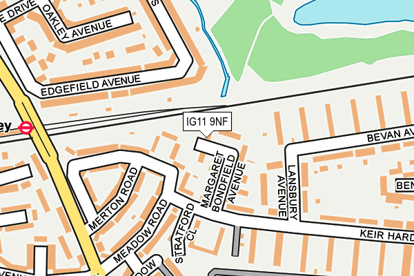 IG11 9NF map - OS OpenMap – Local (Ordnance Survey)
