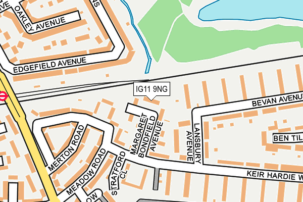 IG11 9NG map - OS OpenMap – Local (Ordnance Survey)