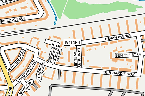 IG11 9NH map - OS OpenMap – Local (Ordnance Survey)